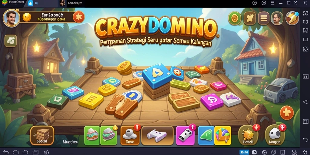Tangkapan layar gameplay <strong>CRAZYDOMINO</strong> yang menunjukkan pertarungan strategis yang intens.