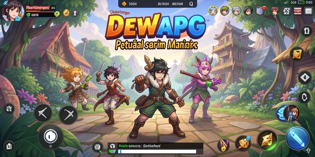 Tampilan gameplay menarik dalam DEWAPG dengan karakter Anime yang unik.