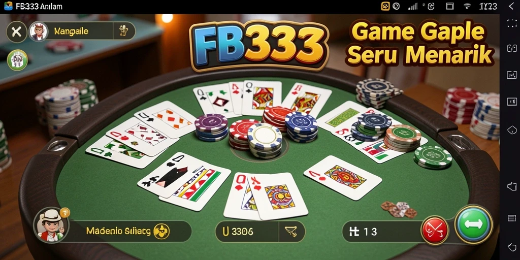 Tampilan menarik saat gameplay Gaple di FB333.