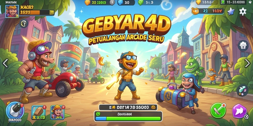 Tampilan seru dari gameplay GEBYAR4D yang menantang.