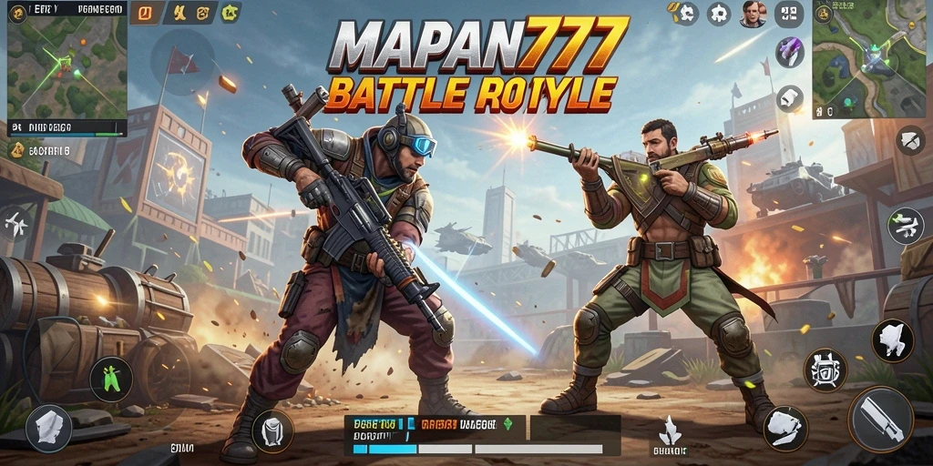 Gameplay seru dari MAPAN777 dalam momen pertarungan Battle Royale.