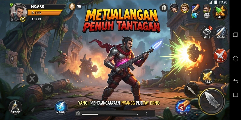 Screenshot NK666 menunjukkan gameplay yang mendebarkan dalam petualangan.