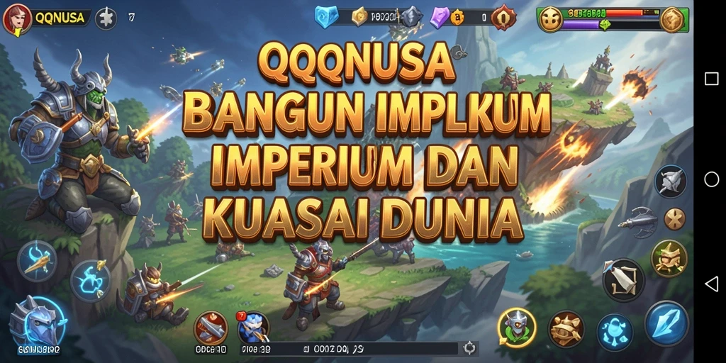 Gameplay seru dalam QQNUSA dengan strategi membangun kerajaan.