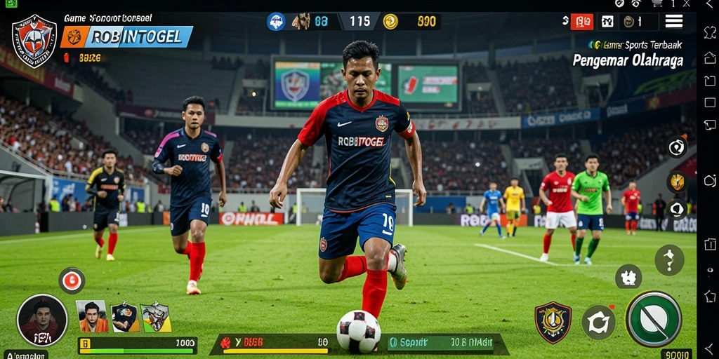 Screenshot utama ROBINTOGEL, menampilkan aksi seru dalam permainan olahraga.