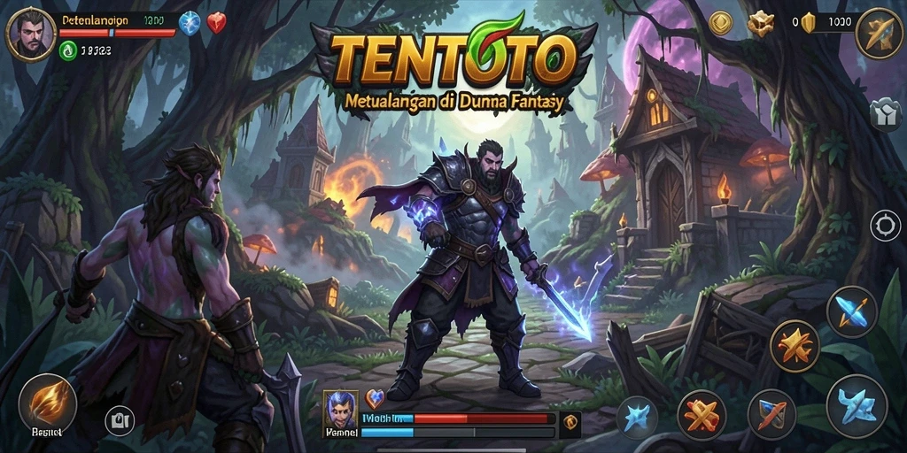 Gameplay TENTOTO yang seru dan menantang di dunia fantasi.